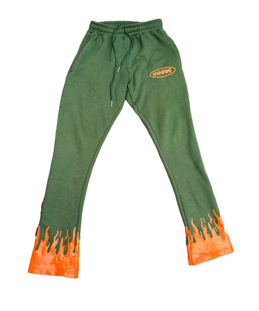 FNF Green Flared Sweatpants